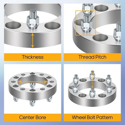 OCPTY 2PCS 1.25 inch 6x5.5 to 6x5.5 Wheel Spacers Adapters 6 Lug 12x1.5 Studs Fits for TACOMA for Montero Sport Wheel Spacer in Saudi Arabia