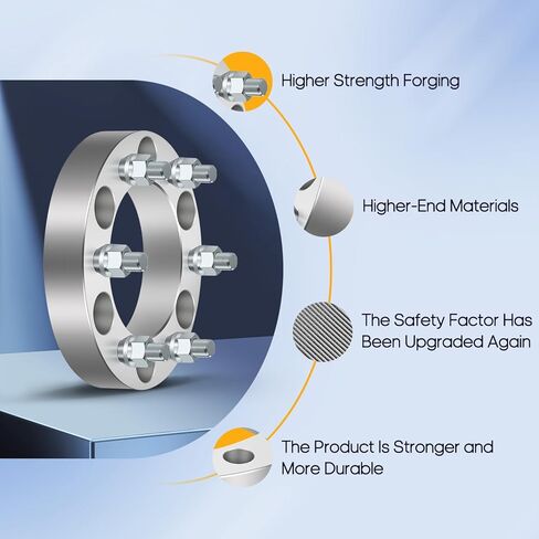 OCPTY 2PCS 1.25 inch 6x5.5 to 6x5.5 Wheel Spacers Adapters 6 Lug 12x1.5 Studs Fits for TACOMA for Montero Sport Wheel Spacer in Saudi Arabia