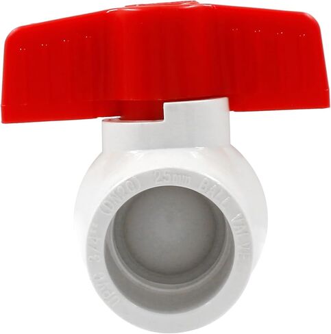 2 PCS 3/4 inch PVC Ball Valve Slip - Compact T-Handle Water Shut-Off Valves - Ideal for Aquariums, Swimming Pool Equipment, Irrigation, Water Treatment in Kuwait