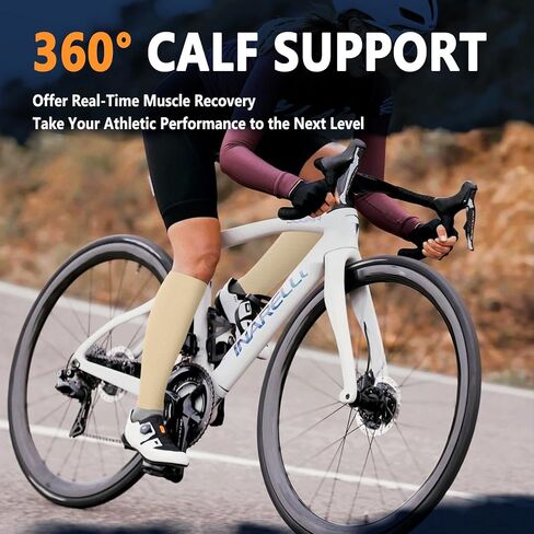 3 Pairs Calf Compression Sleeves for Women Men, Leg Compression Sleeve Calf Brace for Support Running Shin Splints in Saudi Arabia