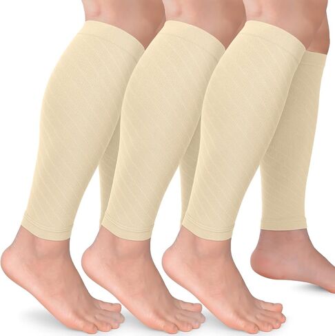 3 Pairs Calf Compression Sleeves for Women Men, Leg Compression Sleeve Calf Brace for Support Running Shin Splints in Saudi Arabia