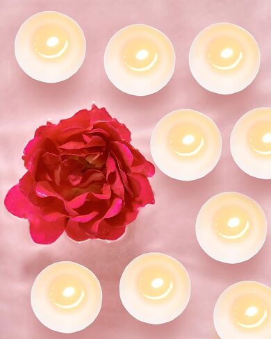 100 قطعة من الشموع العائمة مقاس 1.65 بوصة من Qunclay، شموع Tealight غير معطرة بدون قطرات، ديكورات منزلية، قطع مركزية أنيقة من الشموع في حفل الزفاف لإكسسوارات الحفلات in Saudi Arabia