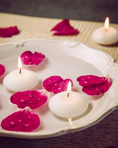 100 قطعة من الشموع العائمة مقاس 1.65 بوصة من Qunclay، شموع Tealight غير معطرة بدون قطرات، ديكورات منزلية، قطع مركزية أنيقة من الشموع في حفل الزفاف لإكسسوارات الحفلات in Saudi Arabia
