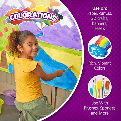 Colorations Washable Tempera Paint, Gallon, Brown, Non Toxic, Vibrant, Bold, Kids Paint, Craft, Hobby, Fun, Art Supplies in Saudi Arabia