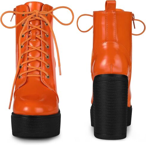 Perphy Platform Lace Up Chunky Heel Western Combat Boots for Women in Saudi Arabia