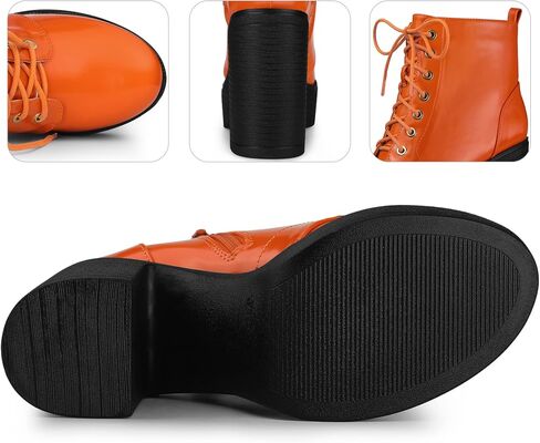 Perphy Platform Lace Up Chunky Heel Western Combat Boots for Women in Saudi Arabia