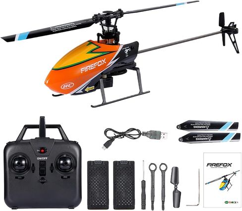 طائرة هليكوبتر GoolRC C129 RC للبالغين والأطفال، 4 قنوات 2.4 جيجا هرتز للتحكم عن بعد مع جيروسكوب 6 محاور، طائرة RC بدون طيار مع تثبيت الارتفاع، وسادة هبوط وبطاريتين (برتقالي) in Saudi Arabia