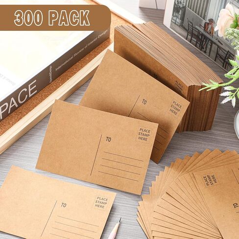 Sabary 300 Pack Blank Postcards for Mailing 4 x 6 Mailable Blank Post Cards Bulk Paper Make Your Own Printable Postcards for Painting DIY Printing(White) in Saudi Arabia