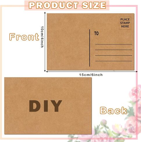 Sabary 300 Pack Blank Postcards for Mailing 4 x 6 Mailable Blank Post Cards Bulk Paper Make Your Own Printable Postcards for Painting DIY Printing(White) in Saudi Arabia