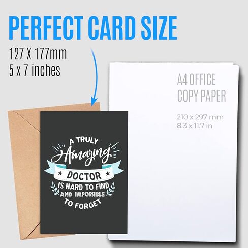 Thank You Card for Doctor | Awesome appreciation and gratitude card for men or women for any occasion: Birthday, Retirement, Graduation or just because. in Saudi Arabia