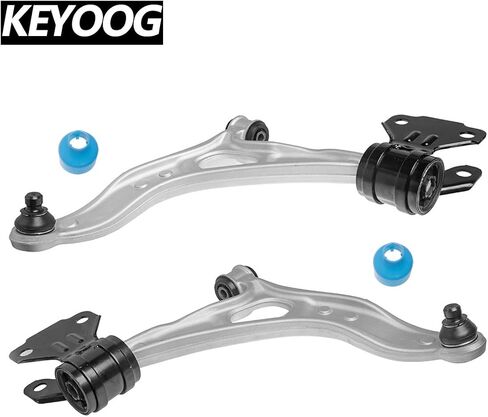 KEYOOG 2 قطعة ذراع التحكم السفلي الأمامي الأيمن الأيسر ومجموعة وصلات كروية مناسبة لـ 2013-2018 Ford C-Max 2012-2018 Focus (لا يناسب عجلات 15 بوصة) K622753 K622788 تعليق جانبي للسائق والراكب in Saudi Arabia