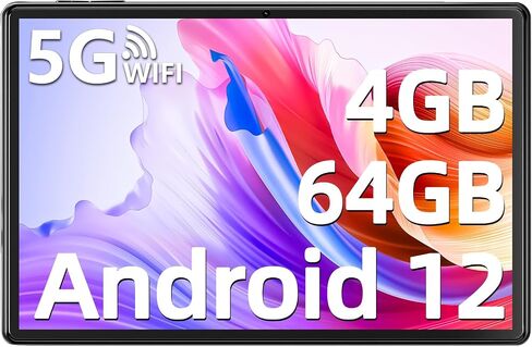 SGIN 10.1 Inch Tablet, Android 12 Tablets with 4GB RAM 64GB ROM, Octa-Core 1.6Ghz Processor, 2MP+5MP Camera, 1280 * 800 pixel IPS Screen, 6000mAh, GPS, WiFi, Bluetooth 5.0, Black in Saudi Arabia