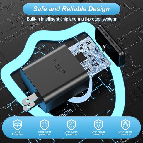 شاحن USB C، شاحن حائط فائق السرعة 45 وات لهاتف Samsung Galaxy S23 S22 Ultra/S22+/S22/Note 10/Note 10+/Note 20/S20/S21، شاحن USB C 45 وات مع كابل شحن سريع من النوع C بطول 6 أقدام (2- علية) in Kuwait