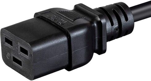 Monoprice Power Cord - IEC 60320 C14 to IEC 60320 C19, 15 Amp, 1875 Watt, 100-250 Volt, 14AWG, 6 Feet, Black in Saudi Arabia