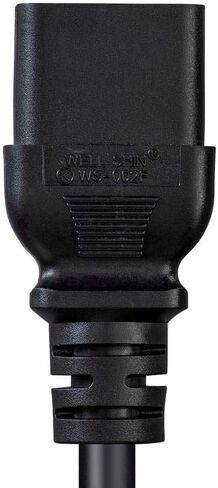 Monoprice Power Cord - IEC 60320 C14 to IEC 60320 C19, 15 Amp, 1875 Watt, 100-250 Volt, 14AWG, 6 Feet, Black in Saudi Arabia