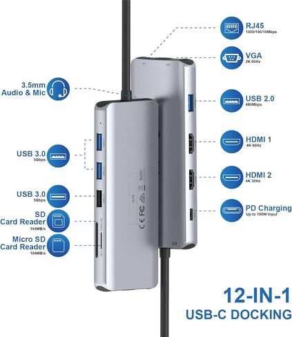 محول USB C إلى 2.5 جيجا إيثرنت، موزع USB C بسرعة 10 جيجابت في الثانية مع منفذ RJ45 جيجابت إيثرنت، 1 * USB-C 3.2 و2 * USB-A 3.2 منافذ لأجهزة MacBook وAcer Aspire وأجهزة الكمبيوتر المحمولة HP وiPad وiPhone 15/15 Pro والمزيد ، وصل والعب in Kuwait