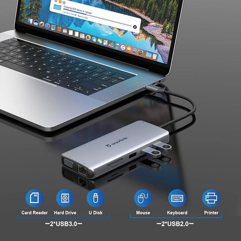 محول USB C إلى 2.5 جيجا إيثرنت، موزع USB C بسرعة 10 جيجابت في الثانية مع منفذ RJ45 جيجابت إيثرنت، 1 * USB-C 3.2 و2 * USB-A 3.2 منافذ لأجهزة MacBook وAcer Aspire وأجهزة الكمبيوتر المحمولة HP وiPad وiPhone 15/15 Pro والمزيد ، وصل والعب in Kuwait