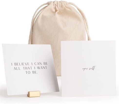 بطاقات التأكيد الإيجابية للنساء - 31 اقتباسًا ملهمًا وتمكينيًا يوميًا فريدًا من نوعه لحب الذات والثقة - بطاقات تحفيزية بأسئلة مثيرة للتفكير - بطاقات مظاهر - أبيض in Kuwait