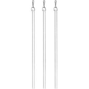 uxcell 3Pcs 17"Clear Curtain Pull Rod, Acrylic Blind Wand Replacement Part with Hook, Window Blind Tilt Wand for Window Opener Accessory