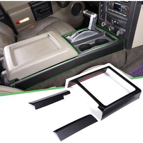 PIUGILH Car Interior Center Console Gear Shift Frame Cover Trim for Hummer H2 2003-2009,Shift Box Decoration Cover Trim Accessories,3 PCS