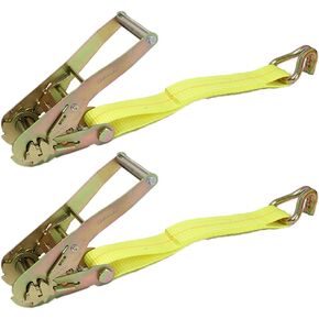 Boxer 2IN. x 1FT. Twin J Hook Ratchet Replacement End 2 Pack, Made for Heavy Duty 1 to 2 in. Ratchet Straps, for Flatbed Trucks and Trailers 10,000 LBS
