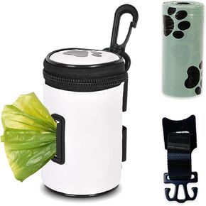 Dog Poop Bag Dispenser Dog Waste Bag Holder Dog Treat Pouch Bag for Walking Running With Hand Free Holder, 1 Roll Waste Bag,No.xybmesh01