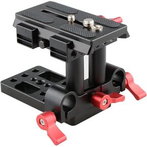 CAMVATE Quick Release Mount Base QR Plate for Manfrotto 501/504/ 577 Tripod Standard Accessory(Red) - 1436