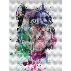 DIY 5D Diamond Painting Kits for Adults, Cane Corso Watercolor Diamond Painting Cute Puppy Dog Art Full Drill Crystal Rhinestone Embroidery Crafts, Home Wall Decor 12"×16"