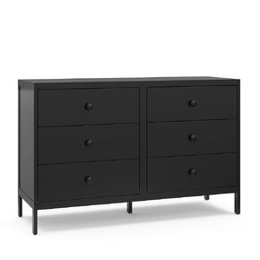Graco Theo 6 Drawer Dresser (Pebble Gray) - GREENGUARD Gold Certified, Interlocking Drawer System, Dresser Drawer Organizer for Nursery & Kids Bedroom