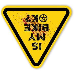 3Pcs Bicycle Stickers Waterproof is My Bike Ok Stickers Motorcycle Biker Vinyl Sticker Mountain Biking Stickers for Skateboard Luggage Bike Car Helmet