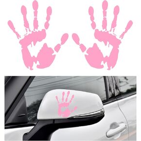 قطعتان من ملصقات موجة السيارة، زخرفة ملصق موجة الليزي ويفر، ملصقات يدوية مموجة للسيارات لمرآة الرؤية الخلفية اليمنى اليسرى، ملحقات السيارة الخارجية لشاحنة الدفع الرباعي (أحمر) in Kuwait