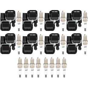 ECCPP UF359 8 ignition coils with 16 iridium Spark Plugs for Mercedes-Benz 2001 2002 2003 2004 2005 E389 UF359 UF-359