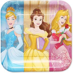 American Greetings, Party Supplies, Disney Princess Paper Dinner Plates, 8- Count