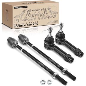 A-Premium Set of 4, Front Inner & Outer Tie Rod End Kit, Compatible with Chevrolet Impala 2004-2013, Impala Limited 2014-2016, Monte Carlo 2004-2007, Pontiac Grand Prix 1997-2003
