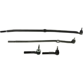 PartsW - 4 Pc New Tie Rod Ends & Drag Links Steering Kit for 4WD Models Fits Dodge Ram 1500 4WD with 8 Lug Wheels/Dodge Ram 2500 4WD Models/Dodge Ram 3500 4WD Models with Power Steering Gear Box