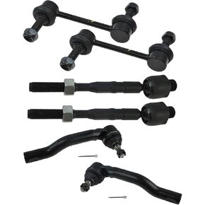TRQ Front Inner Outer Tie Rod End Sway Bar Link Steering Suspension Kit Set of 6 for Ford Edge Lincoln MKX