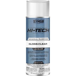 Seymour 16-821 Hi-Tech Lacquers Spray Paint, Gloss Clear with UV Resistant