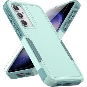 for Samsung Galaxy S23 FE Case: Dual Layer Protective Heavy Duty Cell Phone Cover Shockproof Rugged with Screen Protector - Military Protection Bumper Tough - Samsung Galaxy S23 FE 5G 2023, Black