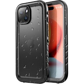 SPORTLINK for iPhone 15 Pro Max Case Waterproof - Buit in Screen Protector [Compatible with MagSafe][IP68 Underwater][6.6FT Military Dropproof][Dustproof] Full Body Shockproof Case 6.7" Black