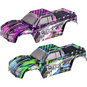 HAIBOXING Brushless RC Cars Spare Parts, 1/18 Car Body Shell 2pcs Green and Purple Apply to 18859A,2022 New Versions with The Body Roof Cage M2005 (M2001 & M2002)