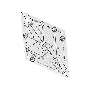 60 Degree Diamond Quilting Template Free Quilting Templates Quilting Ruler Transparent Professional for Simple Quilting Designs Fittings, Medium