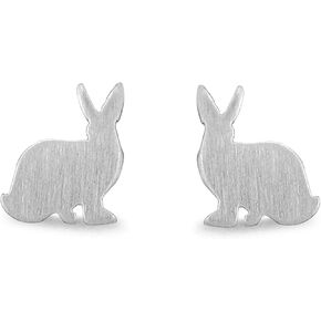 Boma Jewelry Sterling Silver Bunny Rabbit Stud Earrings