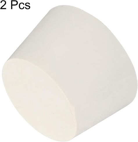 MECCANIXITY Rubber Tapered Plug 38mm to 46mm Solid Test Tubes Bungs Stopper White for Lab Home 2 Pieces in Saudi Arabia