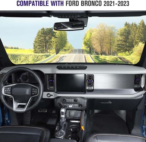 متوافق مع Ford Bronco 2021-2023، 4 قطع فتحة تهوية مركزية لضبط غطاء الأزرار (أرجواني) in Kuwait