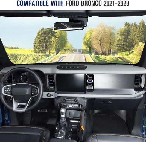 متوافق مع Ford Bronco 2021-2023، 4 قطع فتحة تهوية مركزية لضبط غطاء الأزرار (أرجواني) in Kuwait