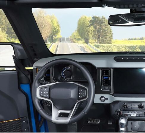 متوافق مع Ford Bronco 2021-2023، 4 قطع فتحة تهوية مركزية لضبط غطاء الأزرار (أرجواني) in Kuwait