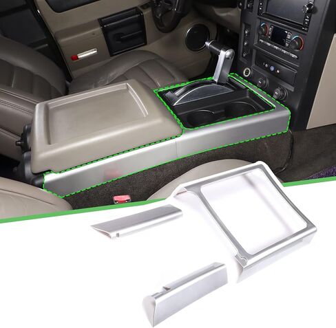 PIUGILH Car Interior Center Console Gear Shift Frame Cover Trim for Hummer H2 2003-2009,Shift Box Decoration Cover Trim Accessories,3 PCS in Saudi Arabia