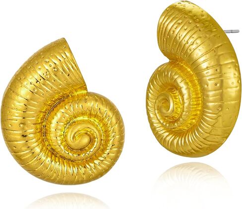 Conch Starfish Seashell Earrings Gold Stud Earrings for Women Boho Ocean Scallop Shell Earrings Gold Earrings Summer Beach Jewelry Gifts in Saudi Arabia