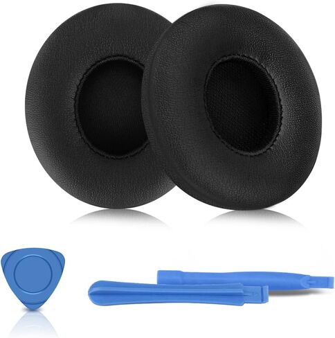 وسائد أذن بديلة من ELZO متوافقة مع سماعات Beats Solo 2 وSolo 3 اللاسلكية بلوتوث، طقم استبدال وسائد أذن من الجلد الفاخر لسماعات الرأس in Kuwait
