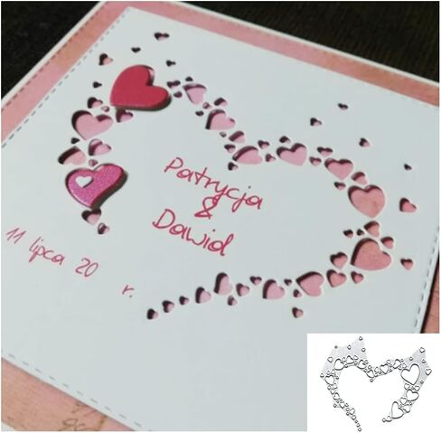 شكل قلب معدني يموت قطع يموت، الحب قلوب ورقة بطاقات قطع يموت قطع الإستنسل ل DIY النقش بطاقة صنع كتاب العلامات ورقة الزخرفية يموت سكرابوكينغ in Kuwait